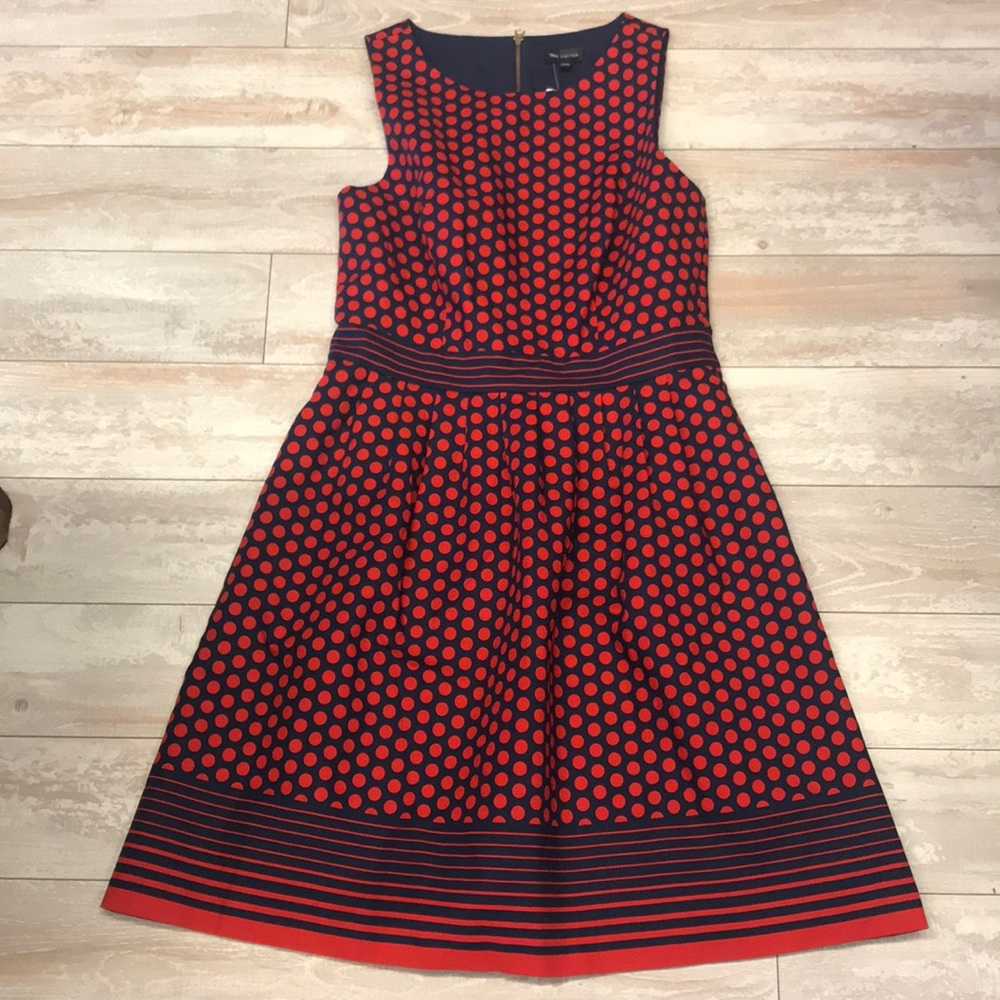 NWT Limited 8T Navy & Red Polka Dot Dress